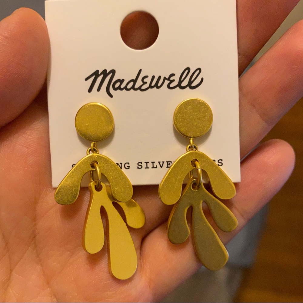 Madewell leaf matisse statement earring drop